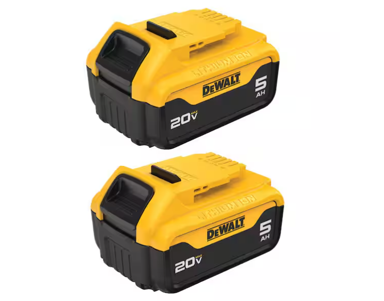 DEWALT 20V MAX Lithium-Ion 5.0Ah Battery (2-Pack)