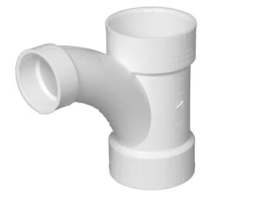 Charlotte Pipe 3 in. x 3 in. x 2 in. DWV PVC Comb Wye and 1/8 lbs. Bend