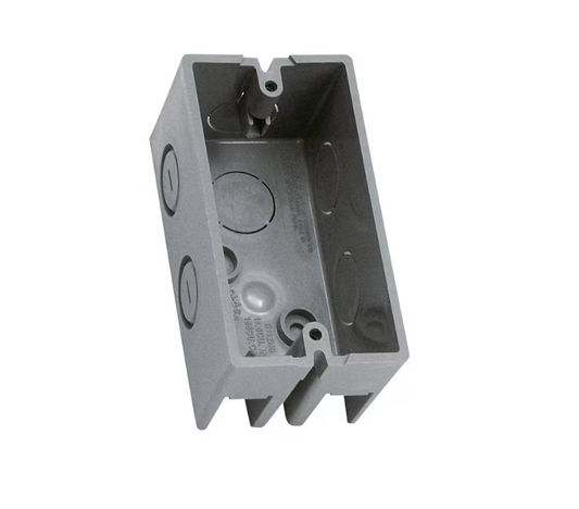 Carlon 1-Gang 12 cu. in. Gray Electrical PVC New/Old Work Handy Box (B112HBR)