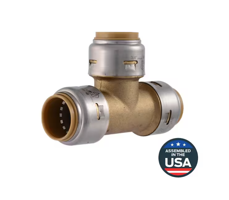 SharkBite Max 3/4 in. Push-to-Connect Brass Tee Fitting