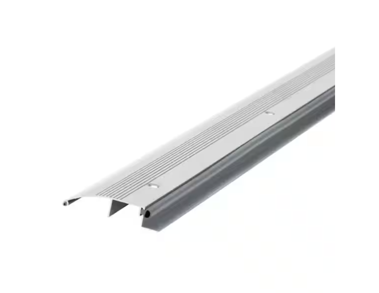 M-D Building Products 3-1/2 in. x 3/4 in. x 36 in. Silver Aluminum and Vinyl Low-Profile Outswing Door Threshold