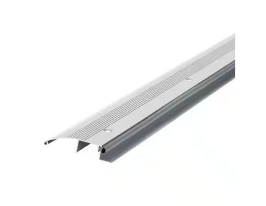 M-D Building Products 3-1/2 in. x 3/4 in. x 36 in. Silver Aluminum and Vinyl Low-Profile Outswing Door Threshold