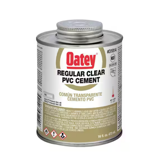 Oatey 32 oz. Regular Clear PVC Cement