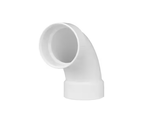 Charlotte Pipe 2 in. PVC DWV 90-Degree Long Sweep Elbow