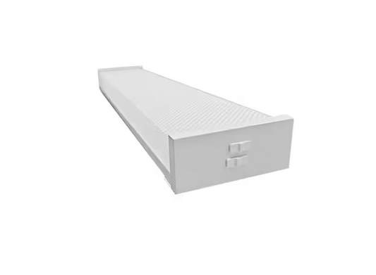 Commercial Electric 1-Pack 2 ft. Adjustable Lumen Integrated LED White Prismatic Wraparound Light 3CCT 3000K/4000K/5000K
