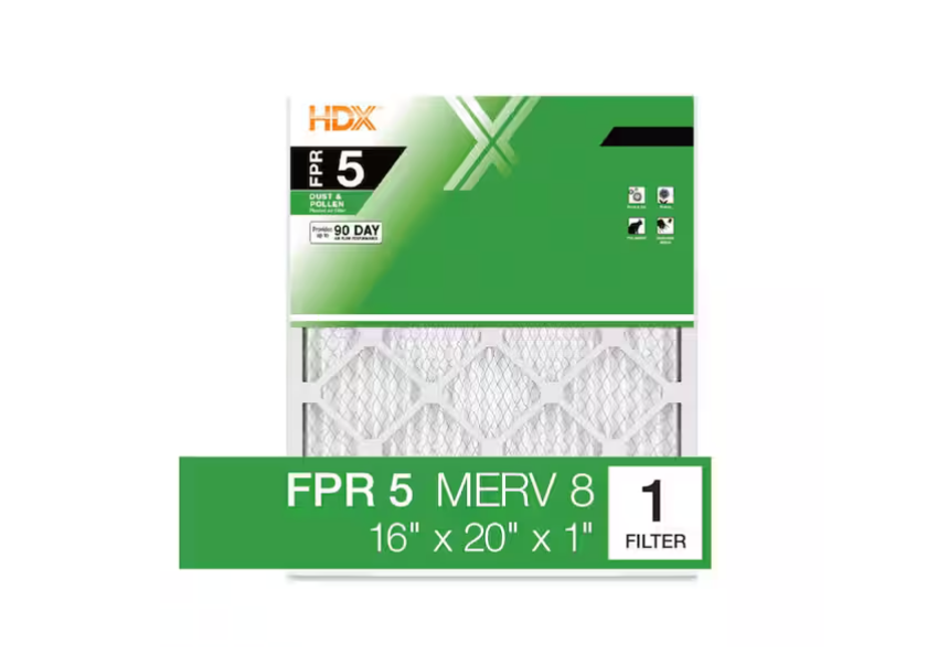 HDX 16 in. x 20 in. x 1 in. Standard Pleated Air Filter FPR 5, MERV 8