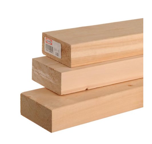 2-in x 4-in x 12-ft #2 Better Spruce Pine Fir Kiln-Dried Lumber