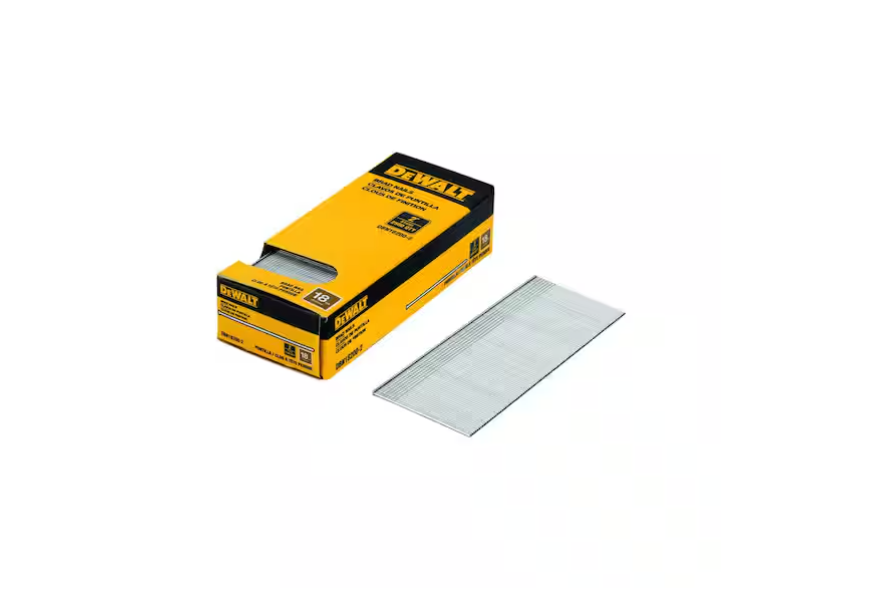 DEWALT 2 in. x 18-Gauge Glue Collated Straight Bright Finish Brad Nails (1000-Pack)