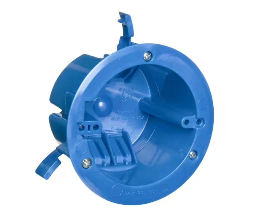 Carlon 1-Gang 18 cu. in. Electrical PVC Round Old Work Electrical Box (B618RR)
