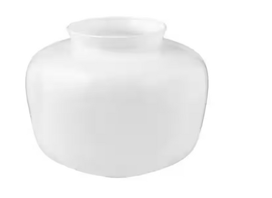Private Brand Unbranded 4.8 in. White Schoolhouse Shade with 3-1/4 in. Fitter Size