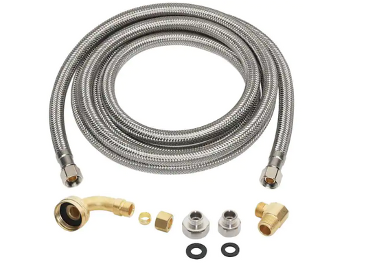 Everbilt 3/8 in. COMP x 3/8 in. COMP x 96 in. Universal Stainless Steel Dishwasher Connector