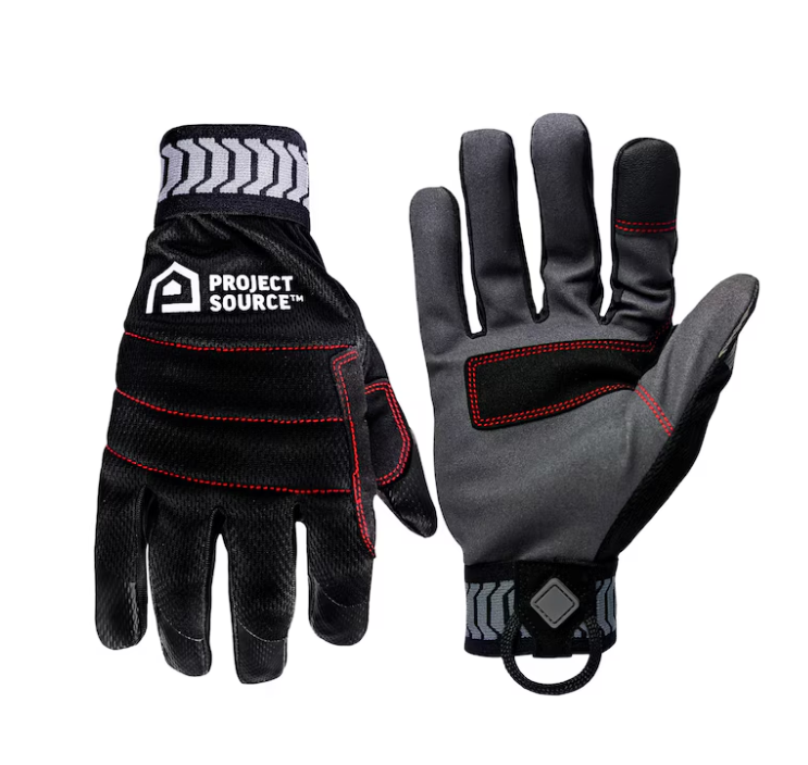 Project Source Medium Black Synthetic leather Utility Gloves 1 -Pairs