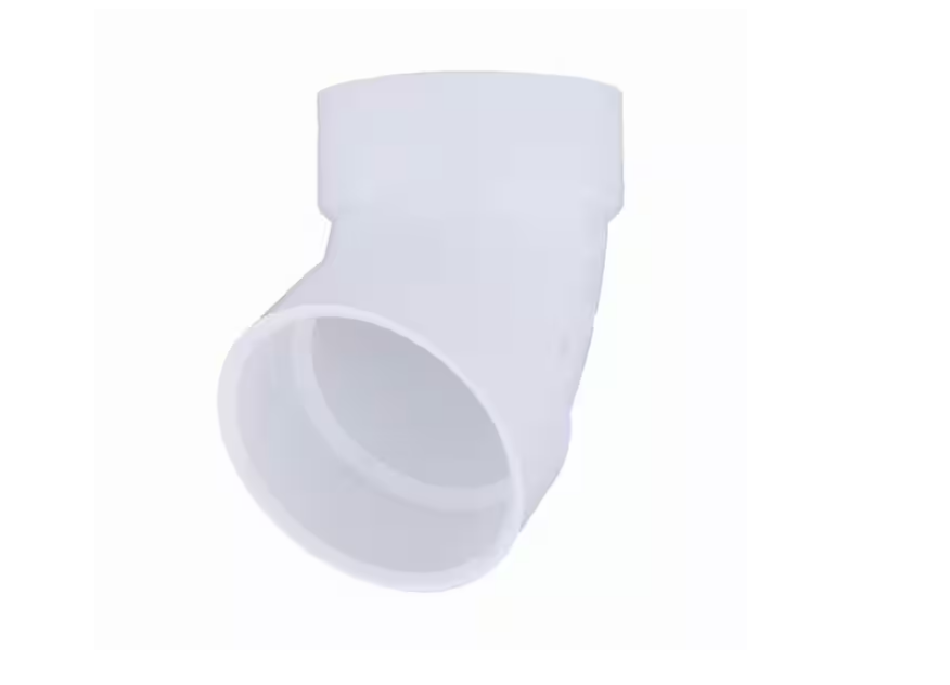 Charlotte Pipe 4 in. PVC DWV 60-Degree Hub x Hub Elbow