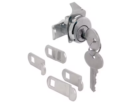 Prime-Line 3/4 in. Outside Diameter, Brushed Nickel, 5-Cam Counter Clockwise with Dust Cover Mailbox Lock