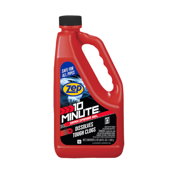 Zep 10 Minute Drain Opener Gel 64 Fluid ounce(s) Drain Cleaner Pour bottle