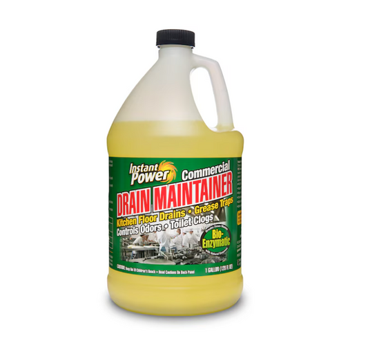 Instant Power Commercial Drain Maintainer 128 Ounce(s) Drain Cleaner Pour bottle