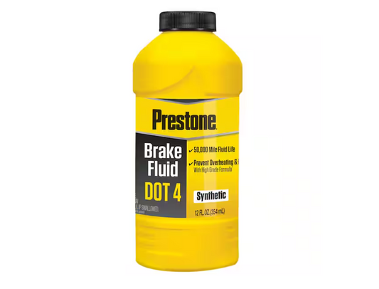 Prestone Dot 4-Brake Fluid, 12 fl. oz., Synthetic, 50,000 Mile