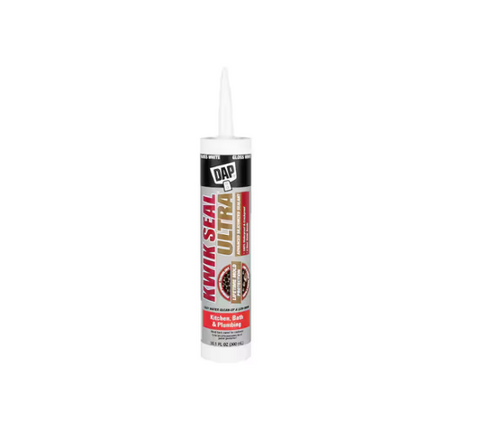 DAP Kwik Seal Ultra 10.1 oz. White Advanced Siliconized Kitchen and Bath Caulk