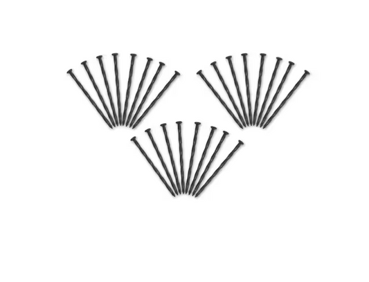 Vigoro 8 in. Black Plastic-Nylon Anchoring Landscape Spike (24-Pack)