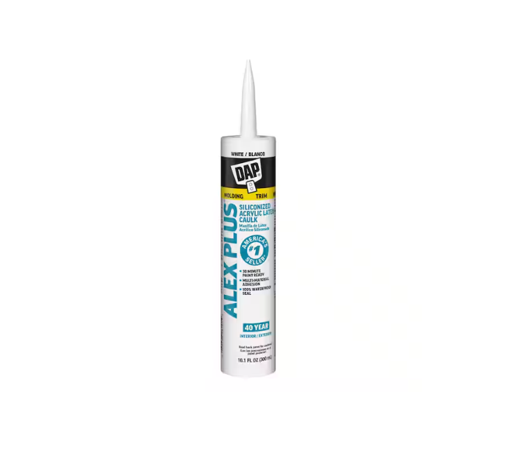 DAP ALEX Plus Fast Dry 10.1-oz Paint and Trim White Paintable Latex Caulk