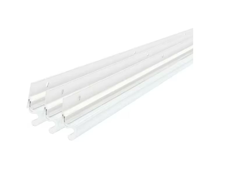 M-D Building Products 2 in. x 84 in. Interior/Exterior White Compression Door Jamb Weatherstrip Set with Aluminum Stop