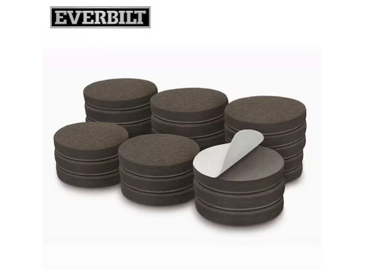 Everbilt 1 1/2 in. Brown Round Felt Heavy Duty Self Adhesive Furniture Pads (24-Pack)