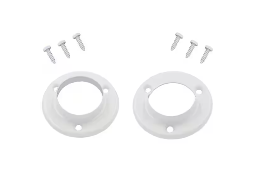Everbilt 2-Pack 1-3/8 in. White Metal Closet Hardware Pole Sockets