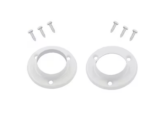 Everbilt 2-Pack 1-3/8 in. White Metal Closet Hardware Pole Sockets