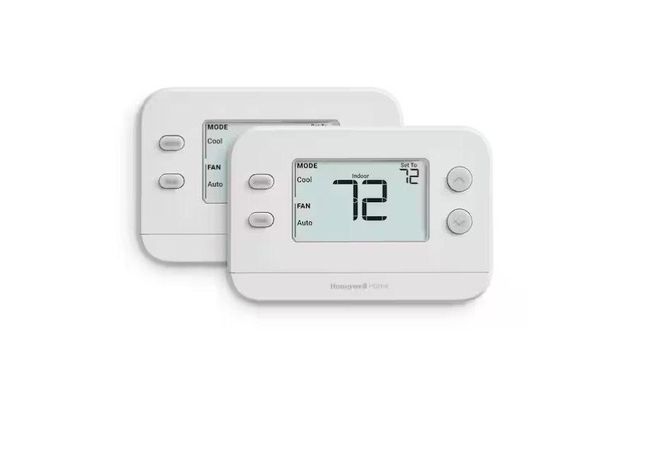 Honeywell Home X1N Thermostat Non-Programmable 1 Heat/1 Cool 2-Pack