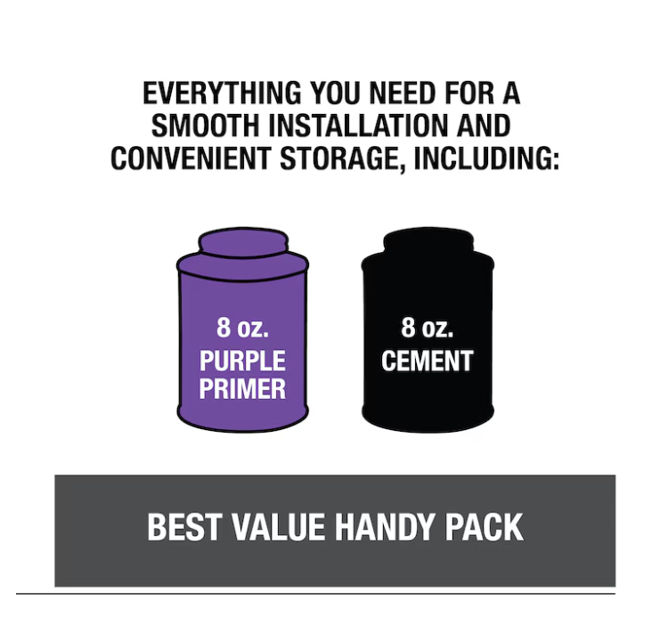 Oatey Handy Pack 8-fl oz Purple and Clear PVC cement and primer