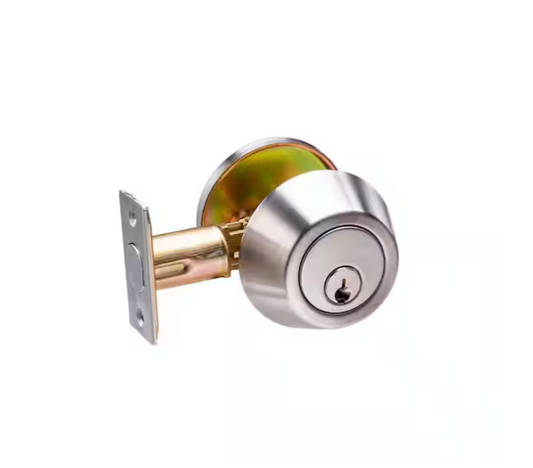Taco DB200 Series Standard-Duty Residential Single Cylinder Tubular Deadbolt, Grade 2 in Stainless Steel