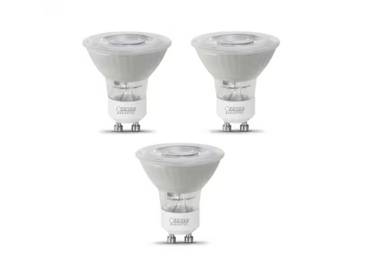 Feit Electric 50-Watt Equivalent MR16 GU10 Dimmable Recessed Track Lighting 90+ CRI Frosted Flood LED Light Bulb, Daylight (3-Pack)