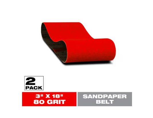 DIABLO 3 in. x 18 in. 80-Grit Sanding Belts