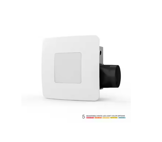 ReVent 80 CFM Ceiling/Wall Mount Easy Roomside Installation Bathroom/Bath Exhaust Fan with 5 Level LED Lighting, ENERGY STAR