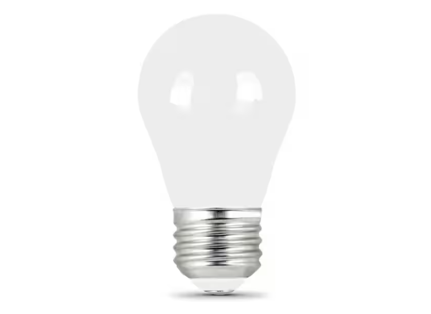 Feit Electric 40-Watt Equivalent A15 Dimmable Filament CEC 90+ CRI White Glass LED Refrigerator Appliances Light Bulb, Daylight 5000K