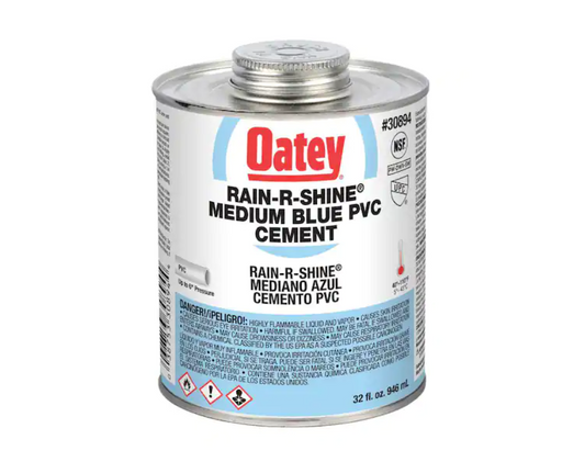 Oatey Rain-R-Shine 32 oz. Medium Blue PVC Cement