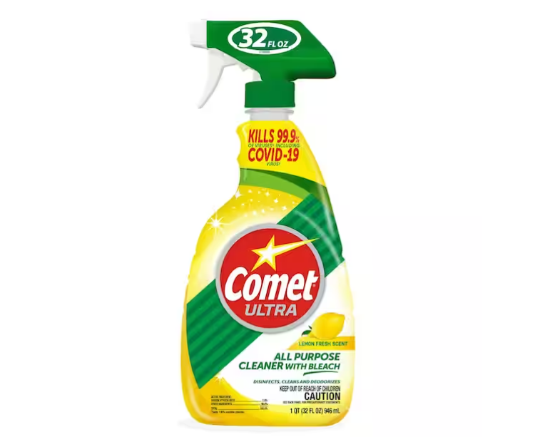 COMET ULTRA 32 oz. All-Purpose Cleaner with Bleach and Disinfectant Spray, Lemon Fresh