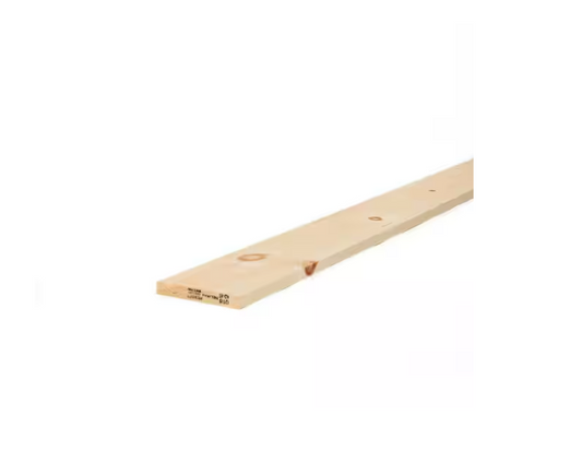 1 in. x 6 in. x 6 ft. Premium Kiln-Dried Square Edge Whitewood Common Softwood Boards