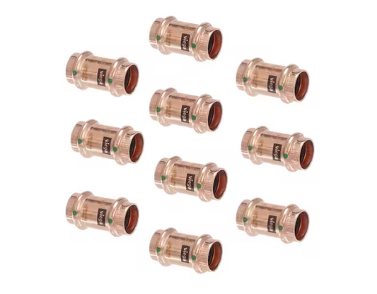 Viega ProPress 3/4 in. Press Copper Coupling No Stop (10-Pack)