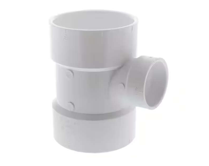 NIBCO 3 in. x 3 in. x 1-1/2 in. PVC DWV All Hub Sanitary Reducing Tee