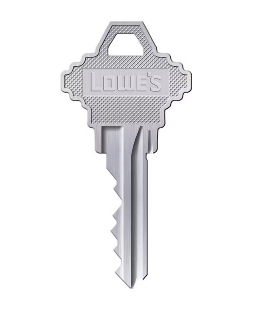 Lowe's Nickel Plated #68 Schlage Brass House/Entry Key Blank