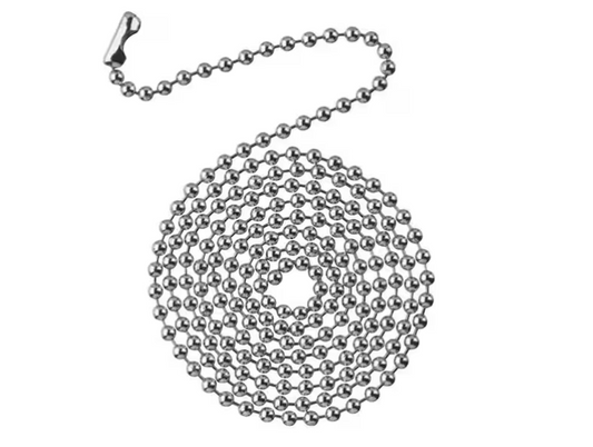 Commercial Electric 3 ft. Chrome Beaded Chain with Connector