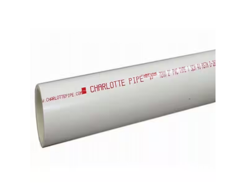 Charlotte Pipe 1-1/2 in. x 10 ft. PVC Schedule 40 DWV Pipe