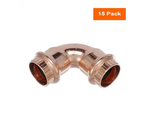 Viega ProPress 1/2 in. Press Copper 90-Degree Elbow (15-Pack)