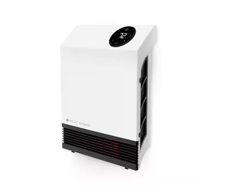 HEAT STORM Deluxe 1000W Electric Convection/Radiant Infrared Quartz Compact Wall Heater with Built-In Thermostat/Overheat Sensor