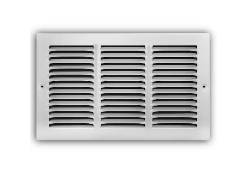 Everbilt 14 in. x 8 in. Steel Return Air Grille in White