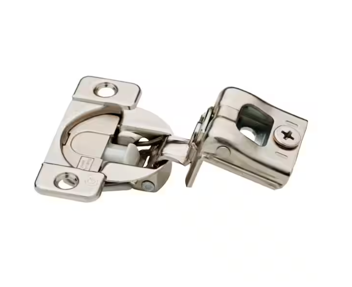 Everbilt 1 Pair Face Frame 35 mm 105-Degree 1-1/4 in. Overlay Soft Close Nickel Cabinet Hinge (2 Pieces)