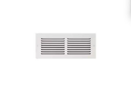 Everbilt 12 in. x 4 in. Steel Return Air Grille in White