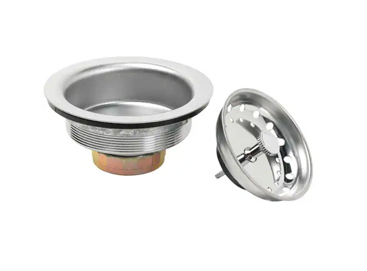 Glacier Bay Fixed Post Kitchen Sink Strainer - Stainless steel with polished finish