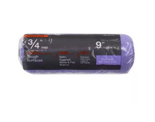 9 in. x 3/4 in. High-Capacity Polyester Knit Paint Roller Cover